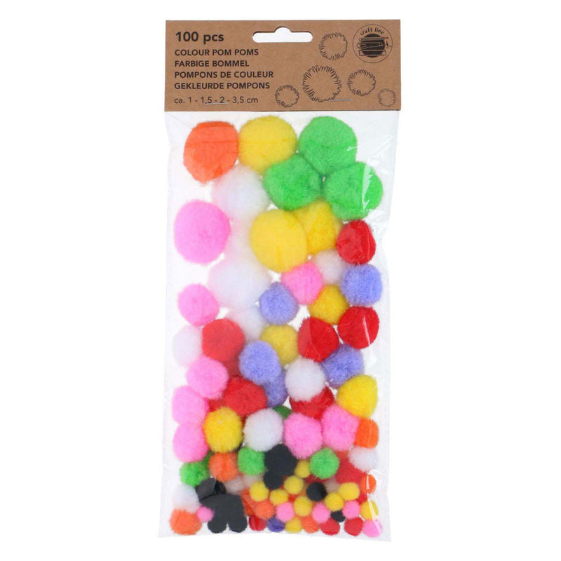 Load image into Gallery viewer, Gekleurde pompons, 100st.
