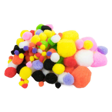 Edco gekleurde pompons, 100st.