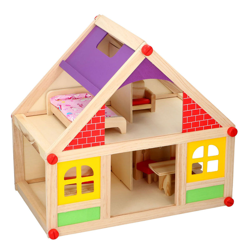 Load image into Gallery viewer, Houten Poppenhuis, 11dlg.
