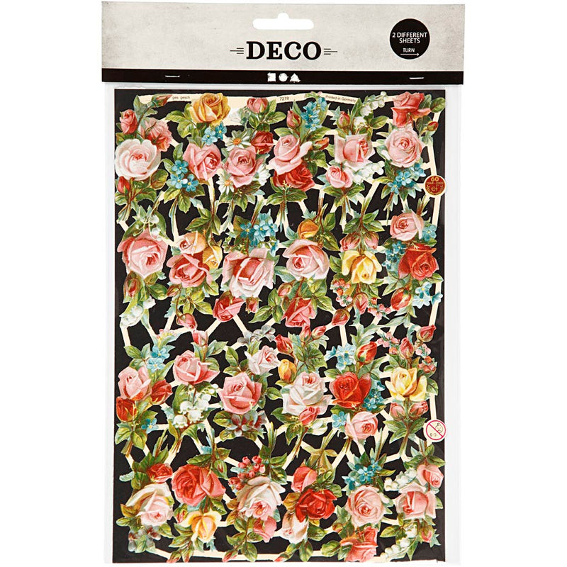 Load image into Gallery viewer, Https: www.cchobby.nl vintage-plaatjes-kleine-bloemen-vel-16-5x23-5-cm-2-vel-1-doos
