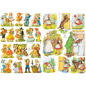 Vintage plaatjes, sprookje, vel 16,5x23,5 cm, 2 vel 1 doos