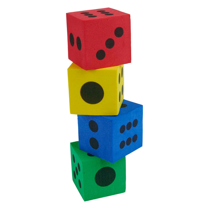Afbeelding laden in galerijviewer, Eddy toys gekleurde foam dobbelstenen - 4st.
