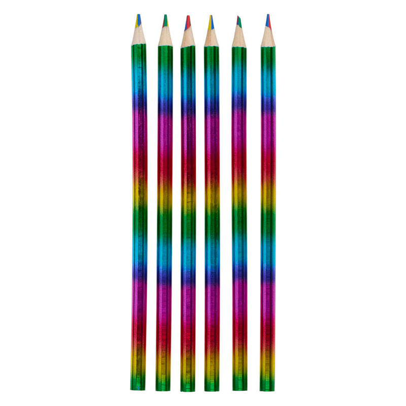 Afbeelding laden in galerijviewer, 4-in-1 regenboog kleurpotloden, 6st.
