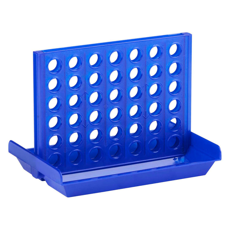 Afbeelding laden in galerijviewer, Eddy toys connect 4 reisspel - compact 4 op een rij spel voor onderweg - strategisch denkspel voor kinderen en volwassenen - inklapbaar speelbord - kunststof - blauw
