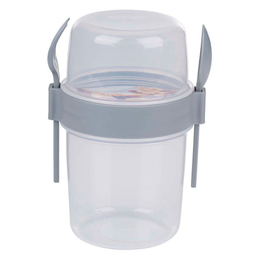 Voedsel bewaarbeker met bestek