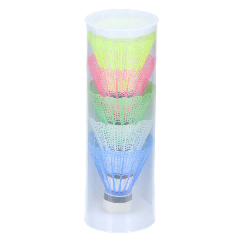 Afbeelding laden in galerijviewer, Eddy toys badminton shuttles - 5 stuks – badminton shuttlecocks plastic – gekleurde badminton shuttles – badminton ballen voor training en recreatief spel
