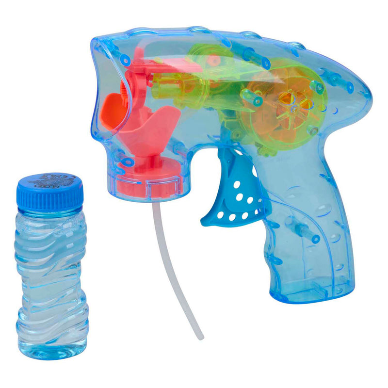 Afbeelding laden in galerijviewer, Eddy toys bellenpistool met licht - bubble gun with light 2 stuks - bellenpistool 60 ml inclusief bellenblaasvloeistof - automatisch bellenpistool op batterijen - diverse kleuren - 1 willekeurige kleur
