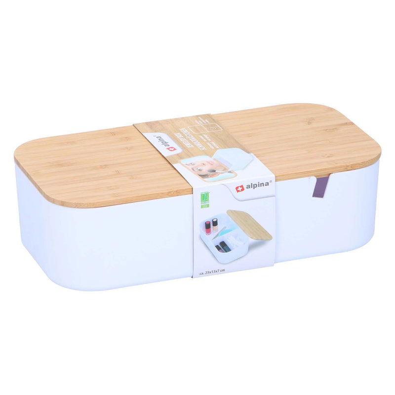 Load image into Gallery viewer, Alpina make-up opberger met spiegel, 25cm
