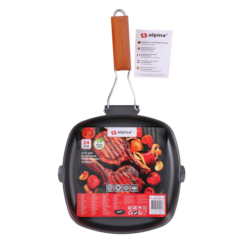 Load image into Gallery viewer, Alpina inklapbare grillpan, 24x24cm
