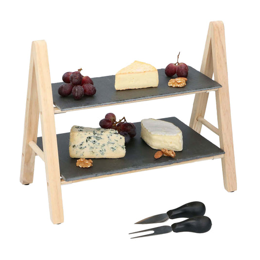 Serveerstandaard twee lagen, 32x18x28cm