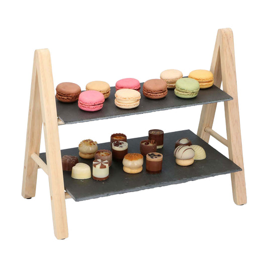 Serveerstandaard twee lagen, 32x18x28cm