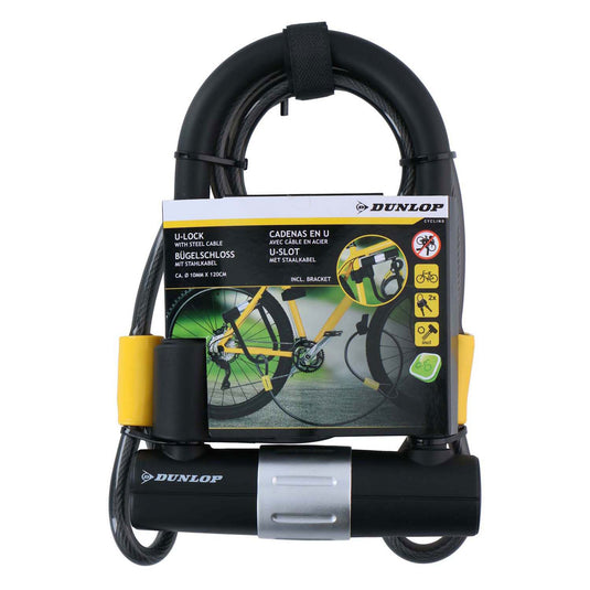 Dunlop frame u-slot met kabel en houder