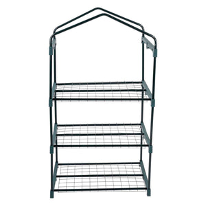 Kinzo kweekkas - broeikas tuinkas 69x49x125 cm - kweekbak met 3 verdiepingen - transparant broeikast design met ritssluiting - broeikas kweekkas voor groenten kweken - groen