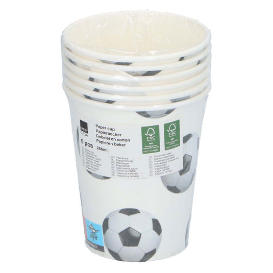 Feestbekertjes voetbal, 6st.