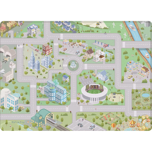 Mats amp; joy mats joy stadsplein speelmat groot 130x180 cm