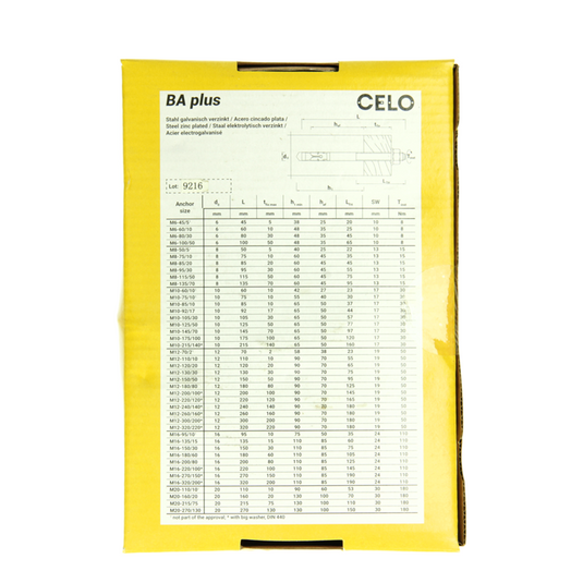 Celo 1066922 - quick fix anker ba plus 12-150 50 verzinkt 20 stuks | 2 stuks