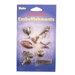 Darice • embel brass charm sports