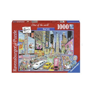 Ravensburger puzzel 1000 stukjes fleroux: new york city, leeftijd: vanaf 14 jaar afmeting:ca. 50x70 cm