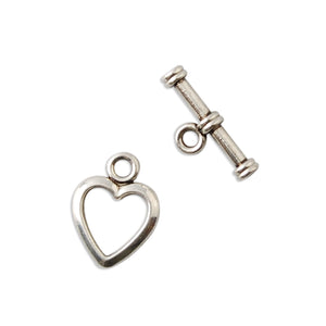 Vaessen creative • siersluiting hart 20x16mm silver