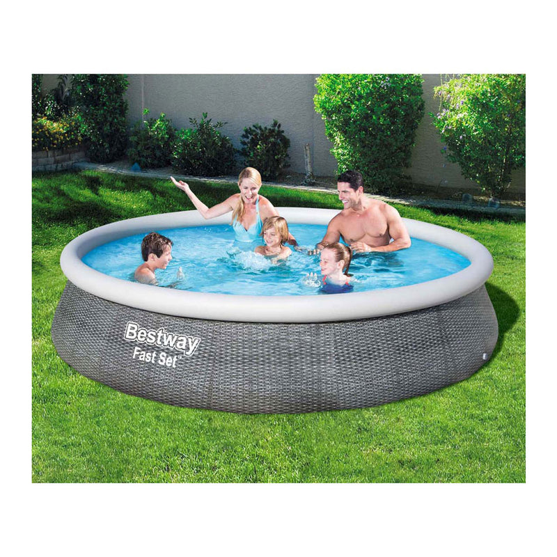 Load image into Gallery viewer, Bestway zwembad fast set set rond rotan, 396cm
