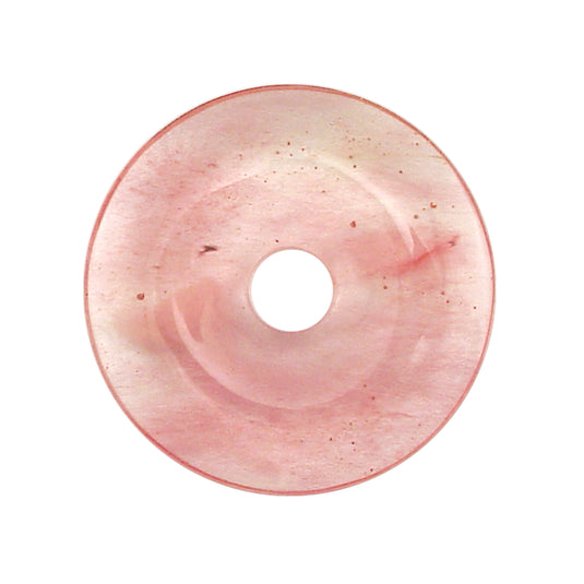 Darice • donut bead 40mm strawberry quartz