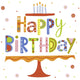 Duni servetten happy b-day 33x33cm