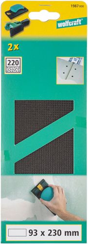 Load image into Gallery viewer, Wolfcraft stramienen | sc | k220 | 93 x 230mm | 2 stuks - 1987000
