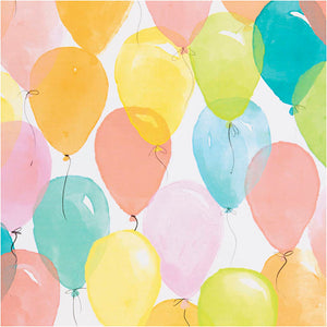 Inpakpapier, ballonnen, b: 50 cm, 80 gr, pastelkleuren, 100 m 1 rol