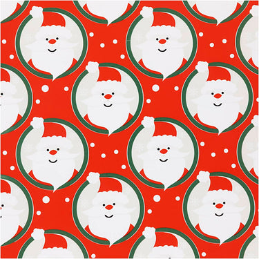 Creativ company inpakpapier, kerstman, b: 50 cm, 80 gr, rood, 5 m 1 rol