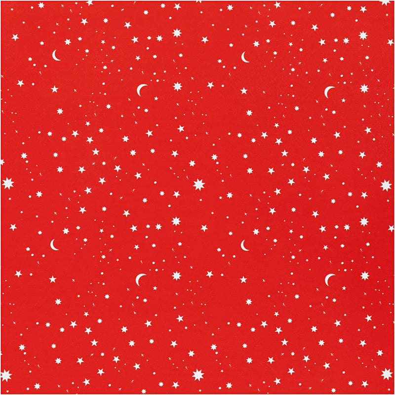 Load image into Gallery viewer, Https: www.cchobby.nl inpakpapier-sterren-en-manen-b-50-cm-80-gr-donkerrood-100-m-1-rol
