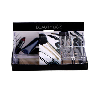 No brand cosmetica opbergbakje 17,5 x 9,5 x 6,5 cm | 3 stuks