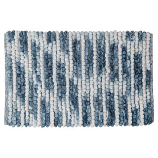 Afbeelding laden in galerijviewer, Sealskin vintage badmat 50x80 cm blauw
