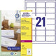Gerecycleerde etiketten voor laserprinters quickpeel lr7160-100 63,5x38,1mm