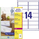 Gerecycleerde etiketten voor laserprinters quickpeel lr7163-100 99,1x38,1mm