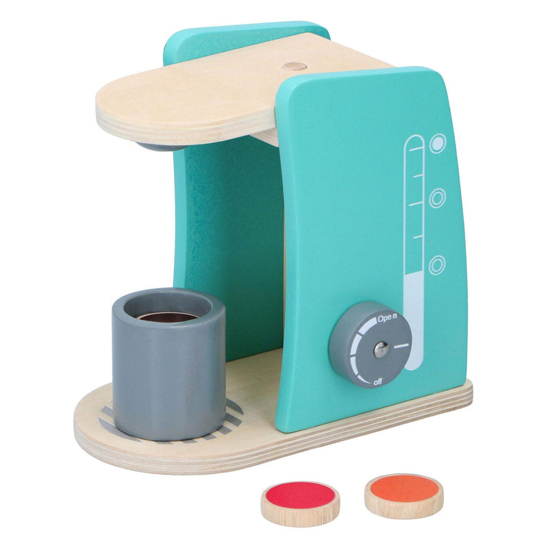 Load image into Gallery viewer, Houten Koffiemachine Set, 9dlg.
