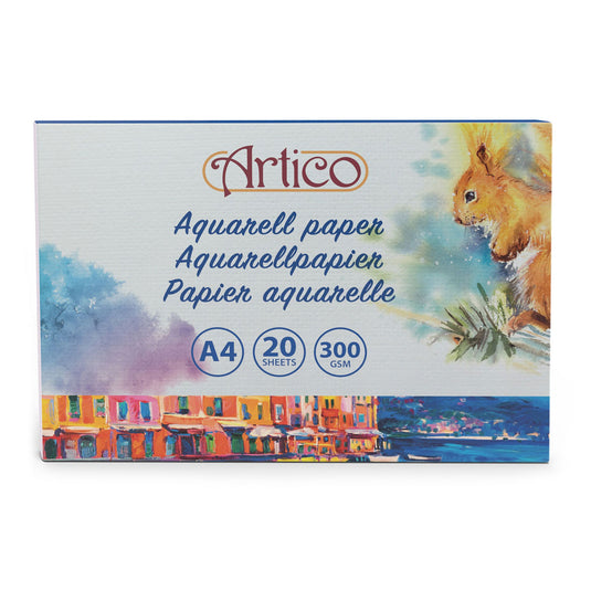 Aquarelpapier wit, 20 vellen