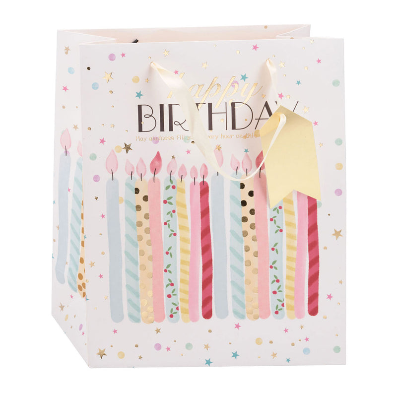 Afbeelding laden in galerijviewer, Edco verjaardag cadeautas - ca. 32x26x12 cm - cadeautas happy birthday - geschenk tas verjaardag met handvatten - cadeauverpakking voor verjaardag cadeaus - assorti design - 1 willekeurige tas
