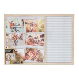 Houten memobord en fotolijst mdf, 57x41cm