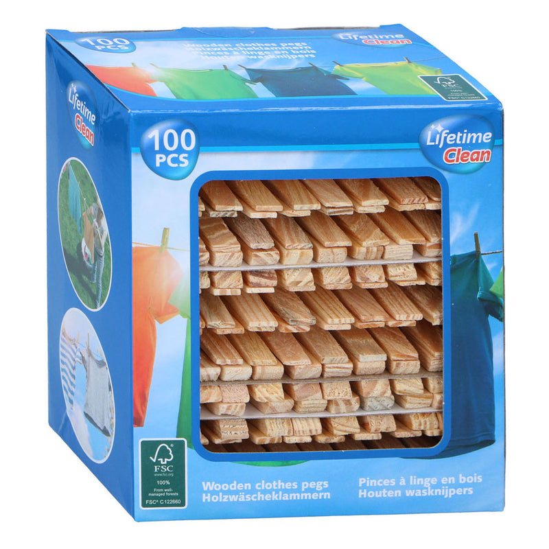 Load image into Gallery viewer, Houten wasknijpers, 100st.
