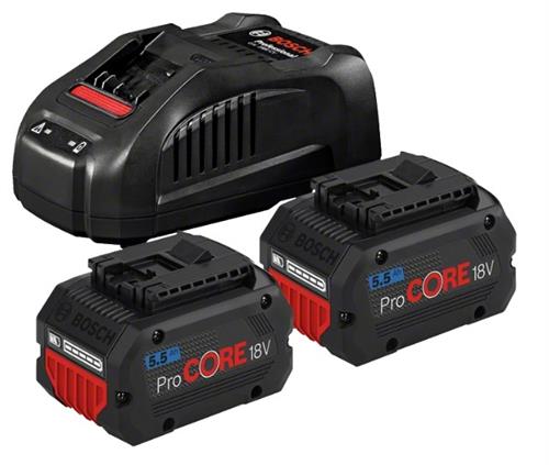 Bosch accu startset procore 18v 5.5ah accu's+lader