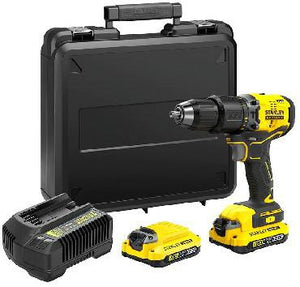 Stanley fatmax v20 18v brushless schroef- klopboormachine in koffer (met 2x 2.0ah accu en lader) sfmcd715d2k-qw