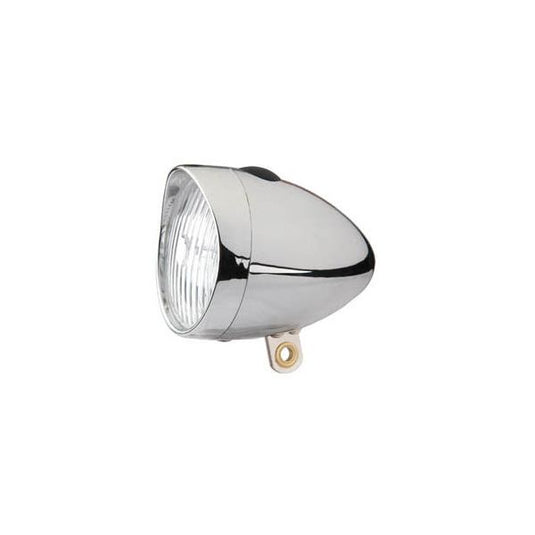 Edge koplamp retro 3 led aan uit - incl. batterijen - chroom