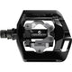 Shimano pedaalset click'r t421 platform + enkelzijdig spd met sm-sh56 plaatjes - zwart