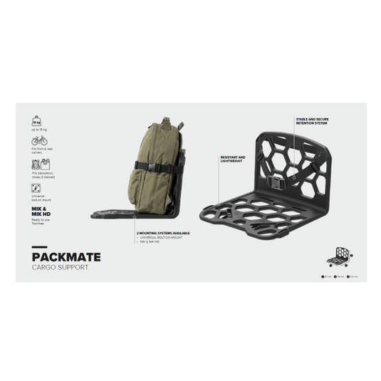 Polisport bagagedragertransporter packmate - zwart