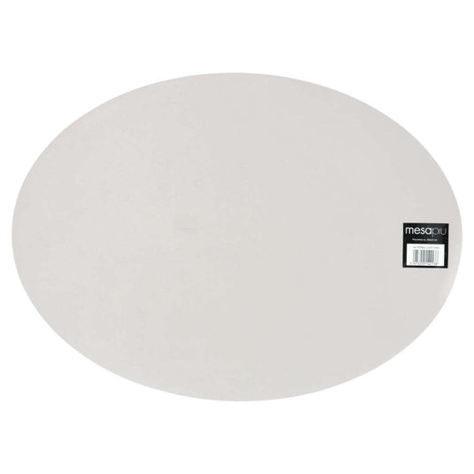 Mesapiu placemat lederlook light grey ovaal 45x33 cm