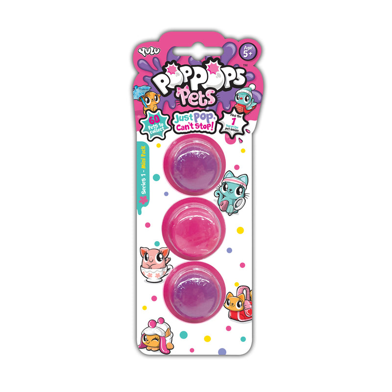 Yulu poppops pets series 1 3 stuks