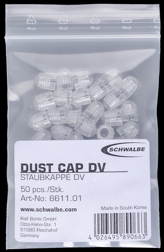 Schwalbe benelux b.v. ventiel stofdop dv transparant ds a 50