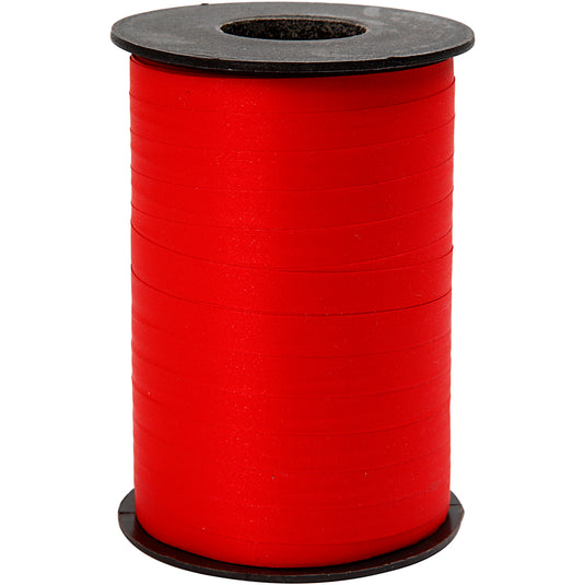 Cadeaulint, b: 10 mm, matt, rood, 250 m 1 rol