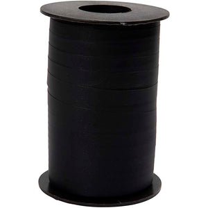 Cadeaulint, b: 10 mm, matt, zwart, 250 m 1 rol