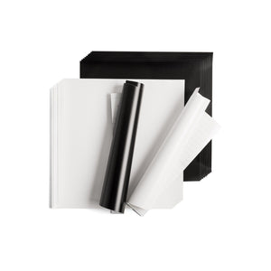 Cricut • premium vinyl verwijderbaar 30,5x30,5cm 20 vellen zwart wit